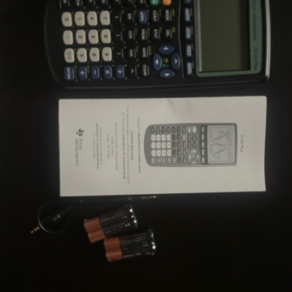 TI-83 plus Texas Instruments Black Graphing Calculator Set